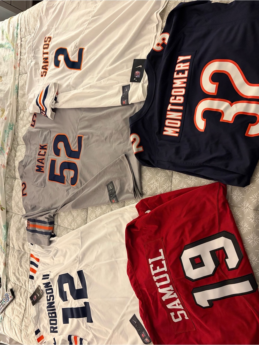 Nike Football Jerseys - Navy, White, Gray, Red